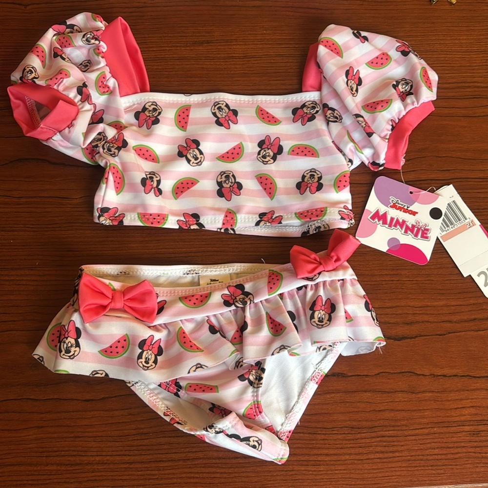 NWT Disney Minnie Mouse Watermelon Print Swimwear